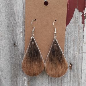 Handmade Cowhide and Sterling Silver Earri…